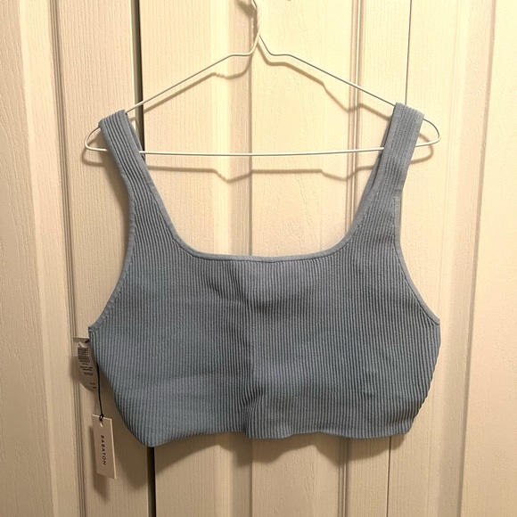 NWT Aritzia Sculpt Knit Squareneck Cropped Tank - Picture 2 of 6